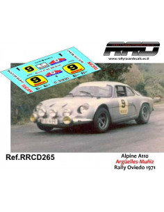 Alpine A110 Arguelles-Muñiz Rally Oviedo 1971