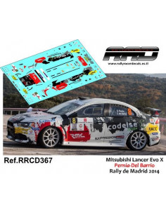 Mitsubishi Lancer Evo X Pernia-Del Barrio Rally Madrid 2014