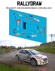 Peugeot 208 r5 Berdomas Coruña 2021