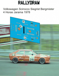 Volkswagen Scirocco Siegrist Bergmister 4 Horas Jarama 1978