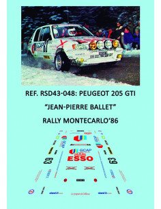 Peugeot 205 GTI - Jean-Pierre Ballet - Rally de Montecarlo 1986