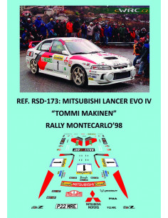 Mitsubishi Lancer Evo IV -Tommi Makinen - Rally de Montecarlo 1998