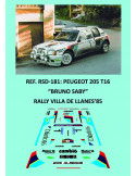 Peugeot 205 T16 - Bruno Saby - Rally Villa de Llanes 1985