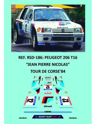 Peugeot 205 T16 - Jean Pierre Nicolas - Tour de Corse 1984