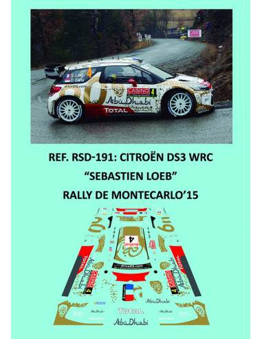 Citroën DS3 WRC - Sebastien Loeb - Rally de Montecarlo 2015
